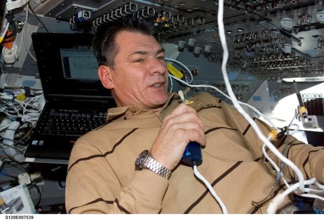 NASA image: Nespoli on flight deck
