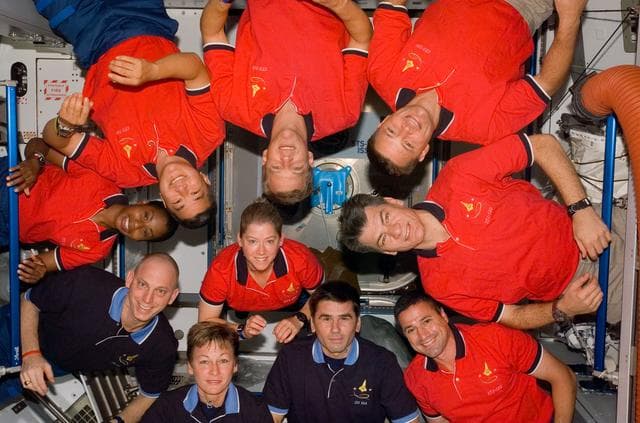 NASA image: Expedition 16/STS-120 crew in-flight portrait