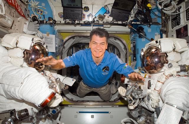 NASA image: Nespoli in Quest airlock
