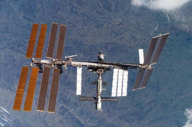 NASA image: Fly-around view of the ISS by the STS-120 crew