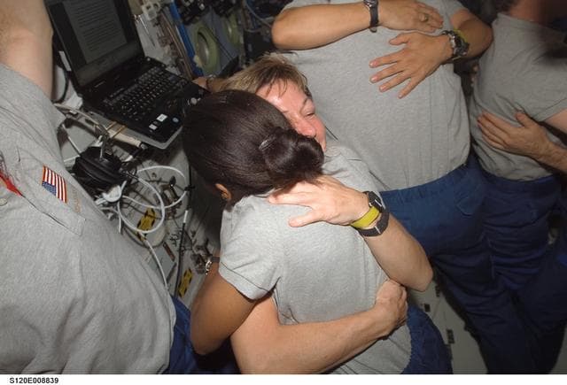 NASA image: STS-120 / Expedition 16 crew bid farewell