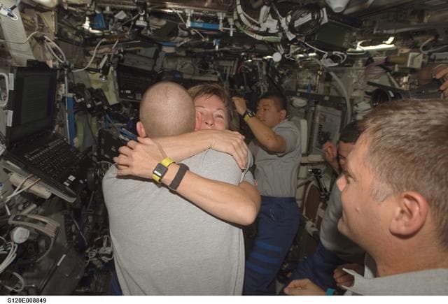 NASA image: STS-120 / Expedition 16 crew bid farewell