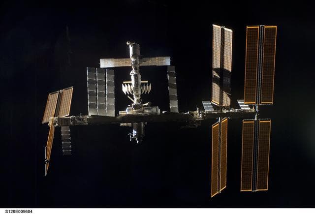 NASA image: Flyaround view of ISS after undocking