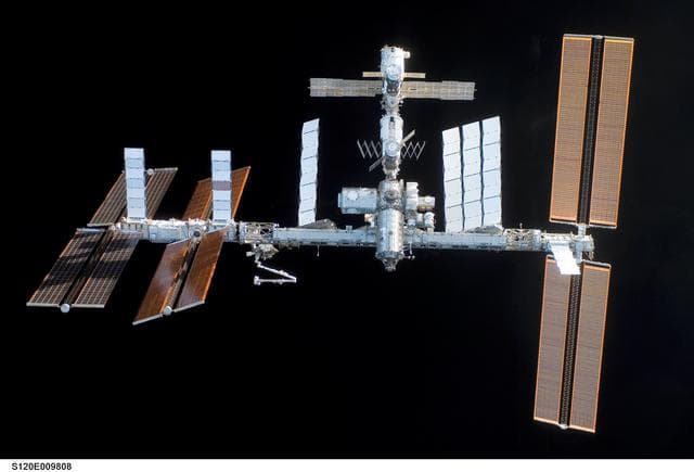 NASA image: Flyaround view of ISS after undocking