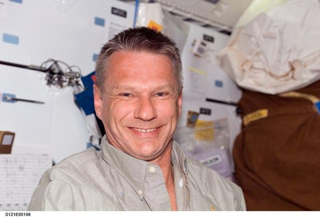 NASA image: Sellers smiles at camera during STS-121