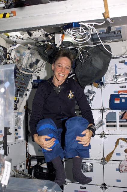 NASA image: Nowak on the MDK during STS-121 / Expedition 13 joint operations