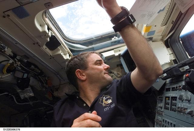NASA image: Walheim on FD during STS-122