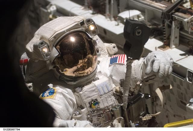 NASA image: Love during EVA 1