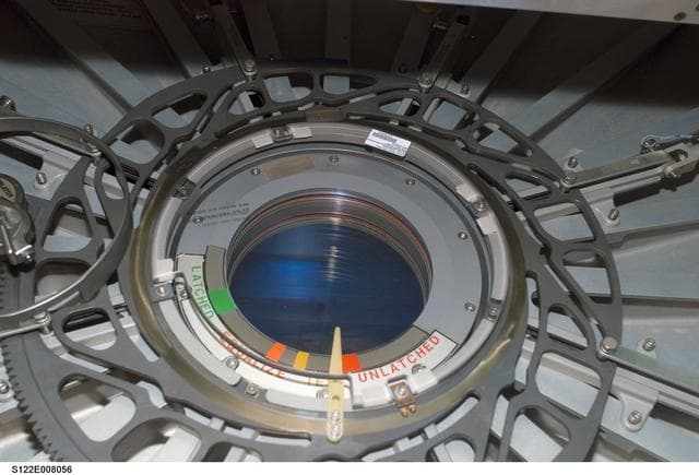 NASA image: Columbus Hatch during Expedition 16/STS-122 Joint Operations