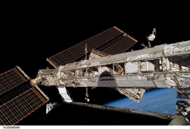 NASA image: STBD Truss segments during EVA 2