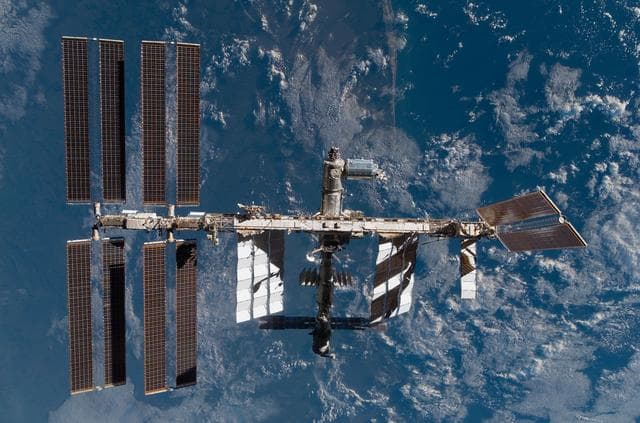 NASA image: View of ISS after STS-122 Undocking
