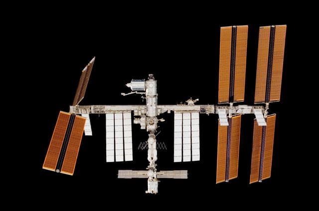 NASA image: View of ISS after STS-122 Undocking
