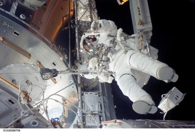 NASA image: Behnken during EVA 3 - Expedition 16 / STS-123 Joint Operations