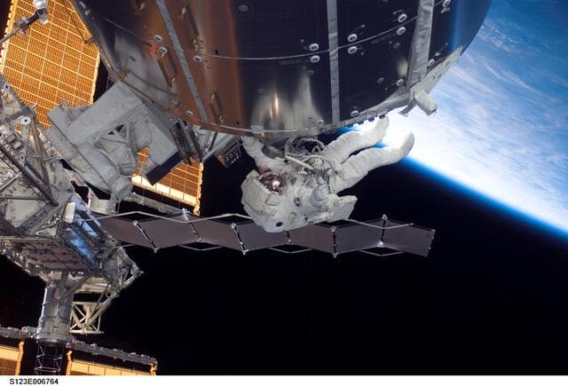 NASA image: Behnken during EVA 3 - Expedition 16 / STS-123 Joint Operations