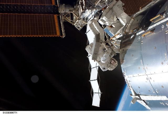 NASA image: Behnken during EVA 3 - Expedition 16 / STS-123 Joint Operations