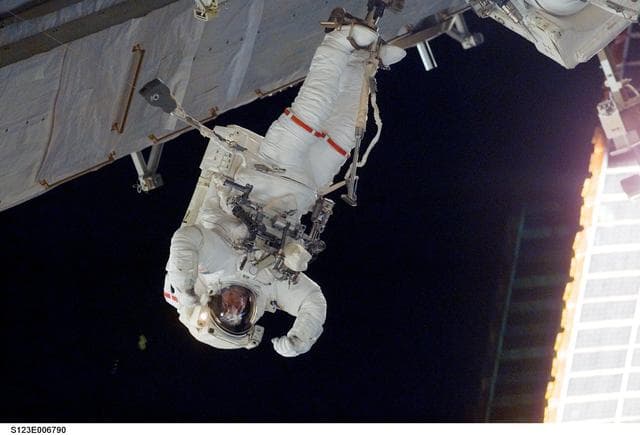 NASA image: Linnehan on EVA 2 - during Expedition 16 / STS-123 Joint Operations