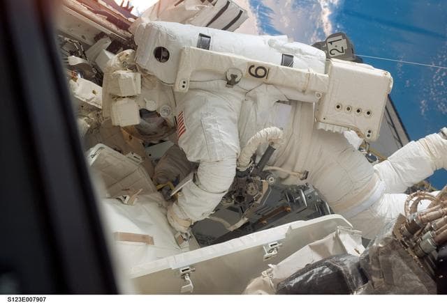 NASA image: Behnken during EVA 4 - Expedition 16 / STS-13 Joint Operations