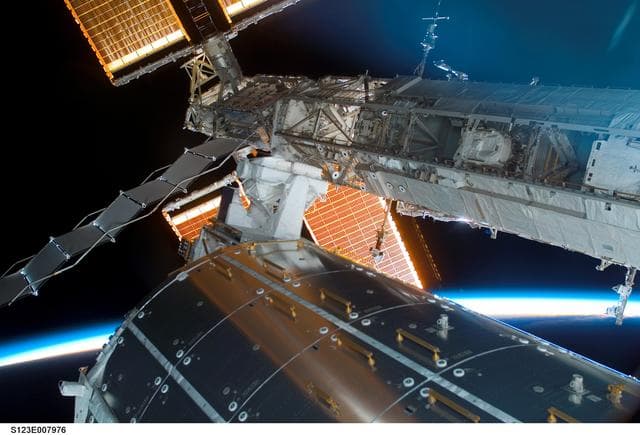 NASA image: Trusses and European Laboratory / Columbus taken during Joint Operations