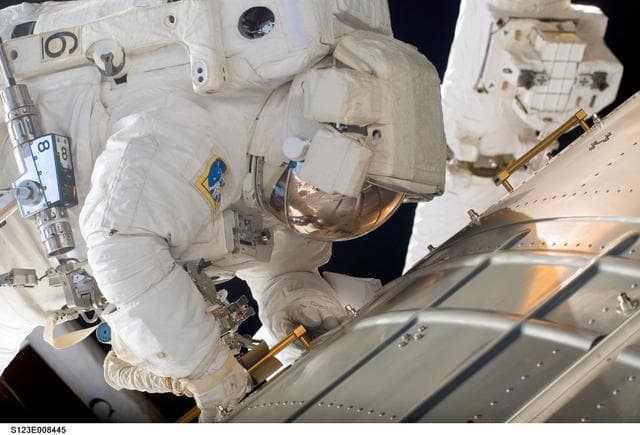 NASA image: Behnken on EVA 5 during Expedition 16 / STS-123 Joint Operations