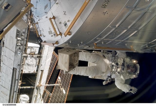 NASA image: Behnken on EVA 5 during Joint Operations
