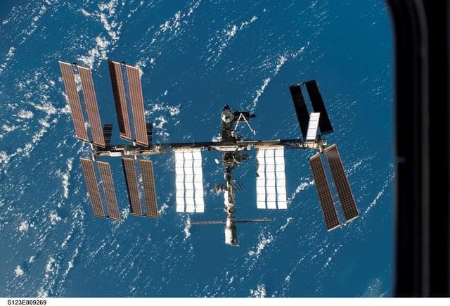 NASA image: Flyaround view of the ISS taken from STS-123 Space Shuttle Endeavor
