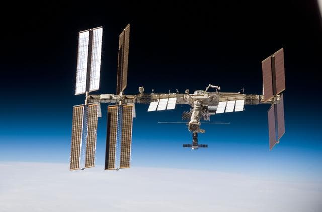 NASA image: Flyaround view of the ISS taken from STS-123 Space Shuttle Endeavor