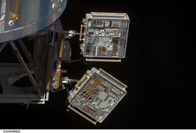 NASA image: Flyaround view of the ISS taken from STS-123 Space Shuttle Endeavor