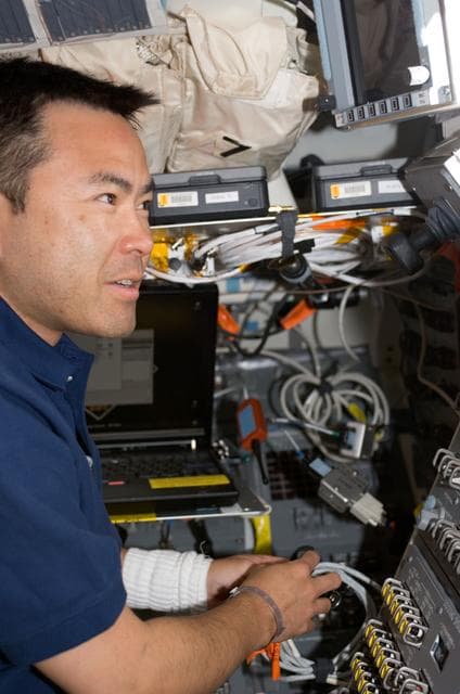 NASA image: Hoshide on flight deck