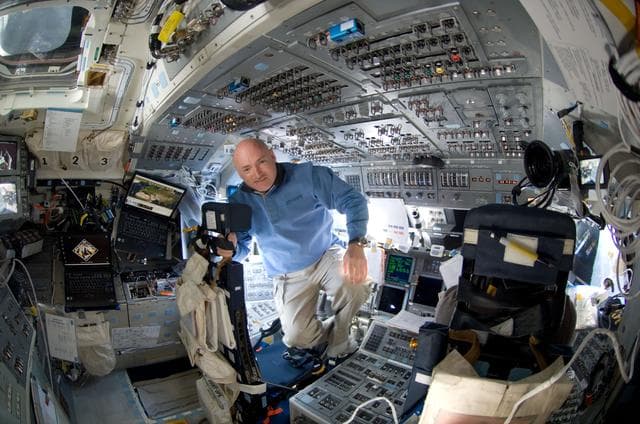 NASA image: Kelly on Flight deck