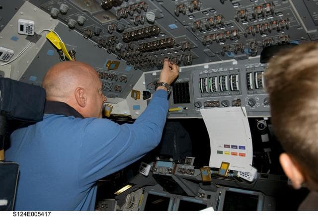 NASA image: Kelly on Flight deck
