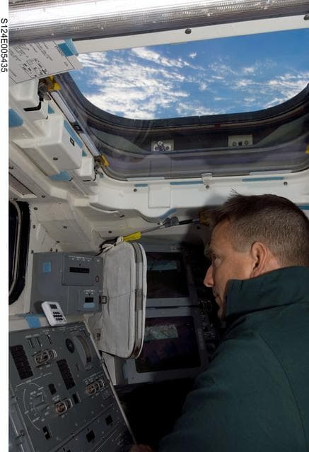 NASA image: Ham at aft deck controls