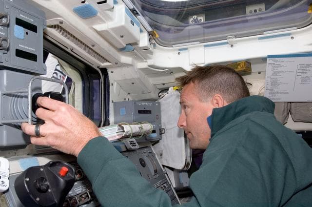 NASA image: Ham at aft deck controls