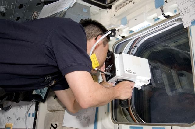 NASA image: Hoshide on flight deck
