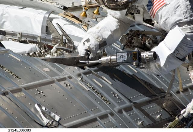 NASA image: STS-124 EVA 2 JEM Zenith ACBM Prep