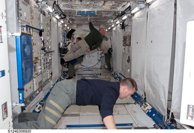 NASA image: STS-124 crew in the JPM
