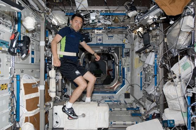NASA image: Hoshide exercises in Destiny module