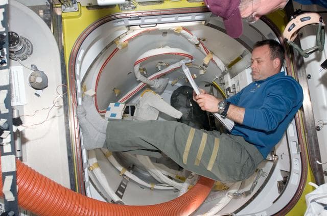 NASA image: Garan in Airlock
