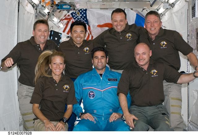 NASA image: STS-124 crew on-orbit portrait