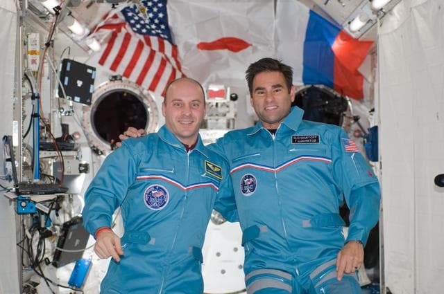 NASA image: Reisman and Chamitoff on-orbit portrait