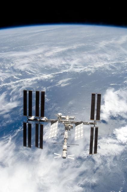 NASA image: View of ISS after STS-124 Undocking