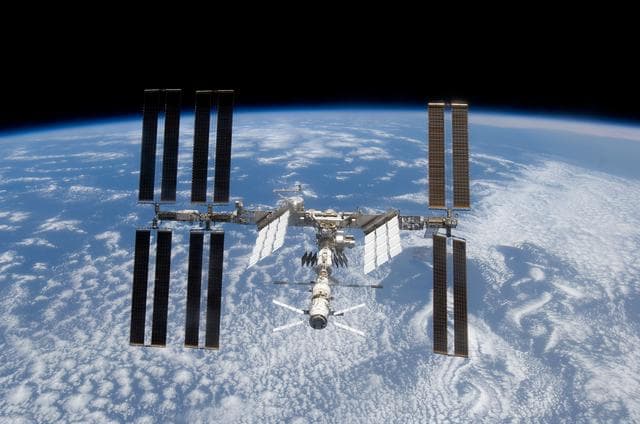 NASA image: View of ISS after STS-124 Undocking