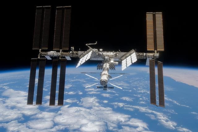 NASA image: View of ISS after STS-124 Undocking