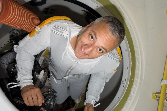 NASA image: STS-125 MS4 Massimino poses for a photo prior to EVA4