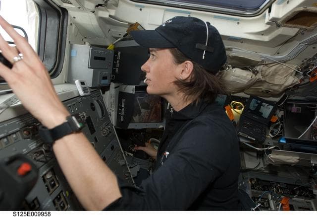 NASA image: STS-125 MS2 McArthur works the SRMS during Flight Day 8