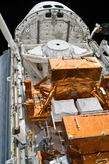 NASA image: Overall view of Atlantis' Payload Bay taken on Flight Day 8