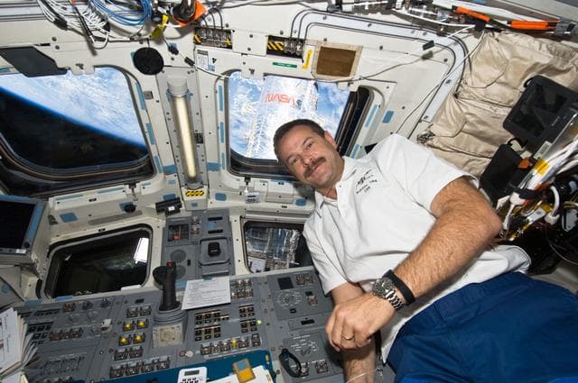 NASA image: View of STS-125 Commander (CDR) Scott Altman on the Flight Deck