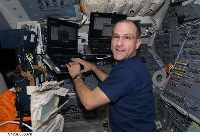 NASA image: Pettit on FD during STS-126