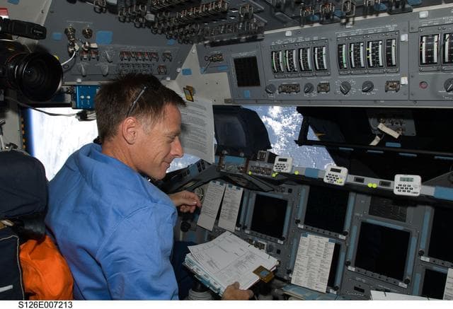 NASA image: Ferguson on FD during Rendezvous and Docking OPS