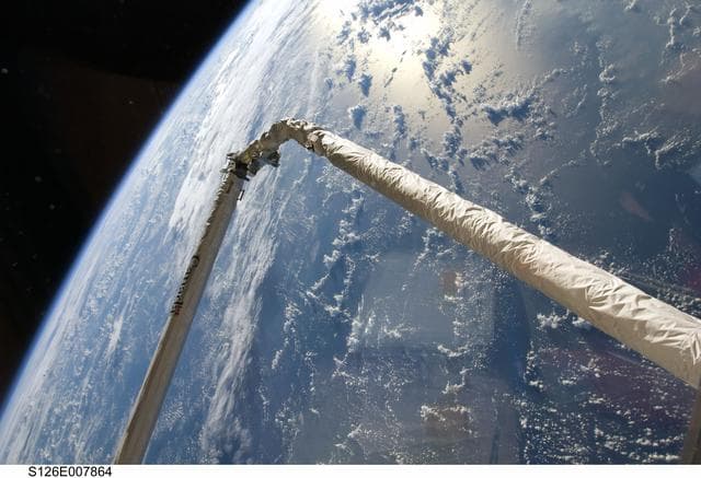 NASA image: Endeavour SRMS / OBSS during STS-126