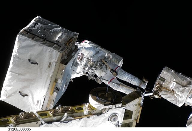 NASA image: Stefanyshyn-Piper during EVA 1